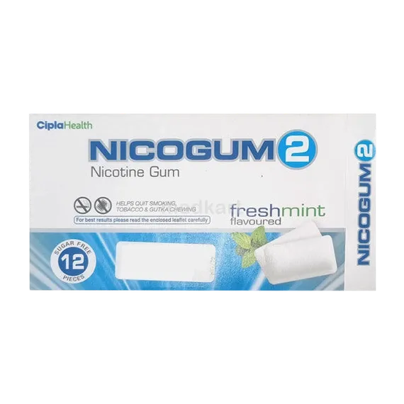 nicogum 2 sugarfree tablet 12's